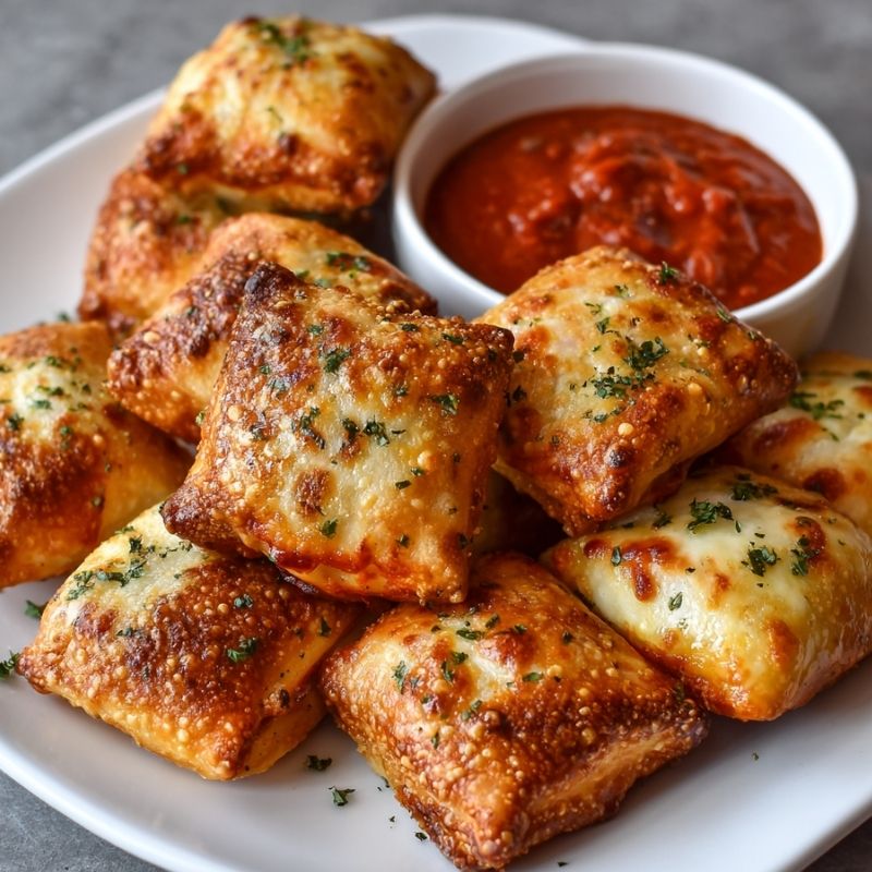 Homemade Crispy Air Fryer Pizza Rolls