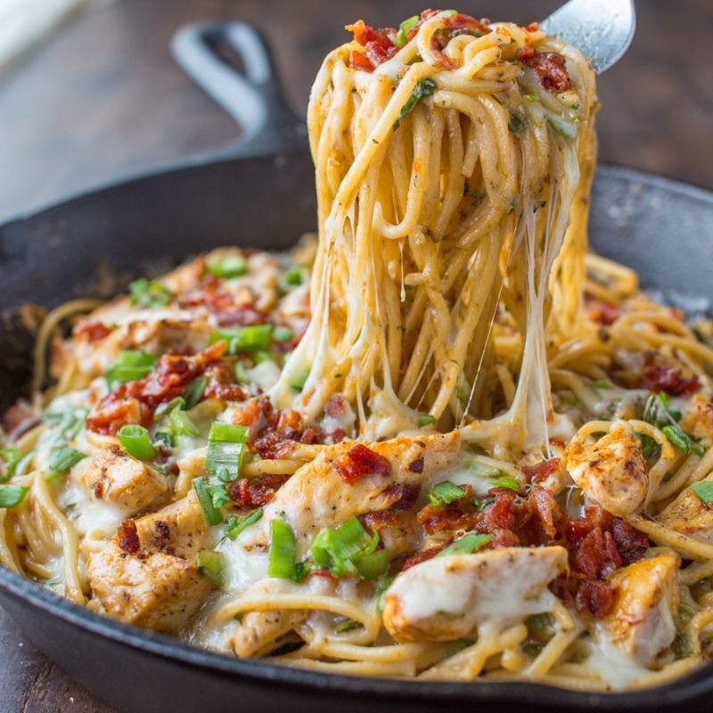 Comforting Monterey Chicken Spaghetti