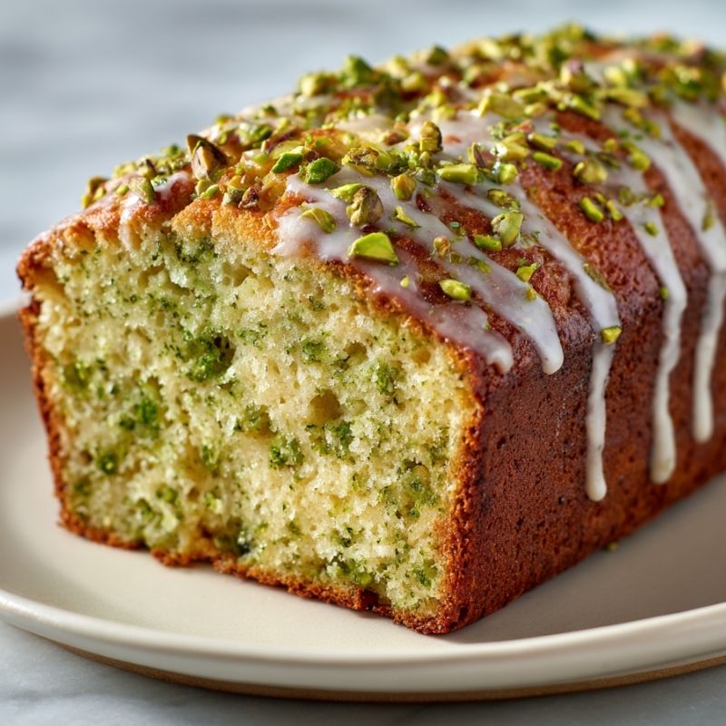 Irresistible Pistachio Pudding Bread