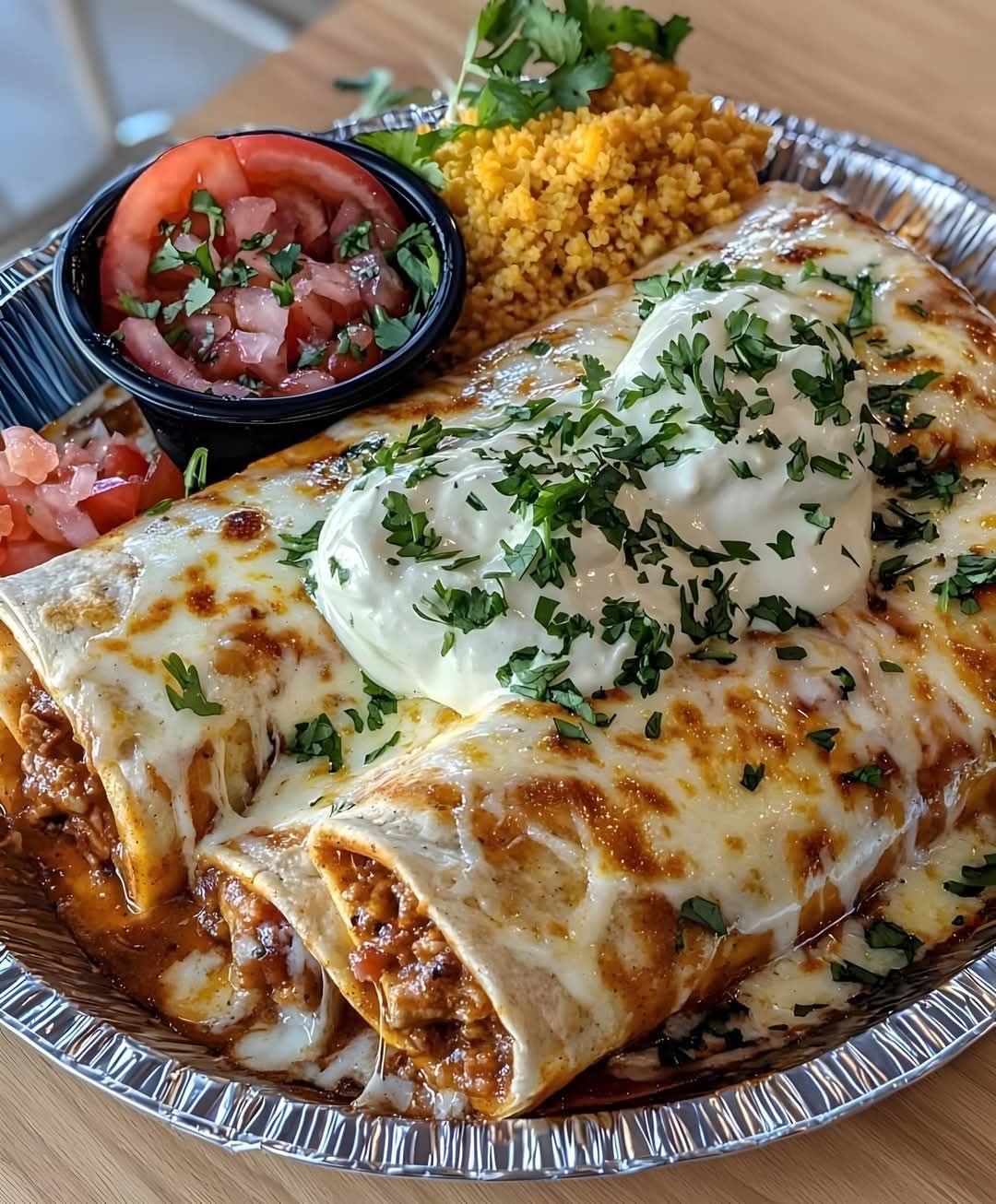 Cheesy Chicken Enchiladas With Creamy Sauce