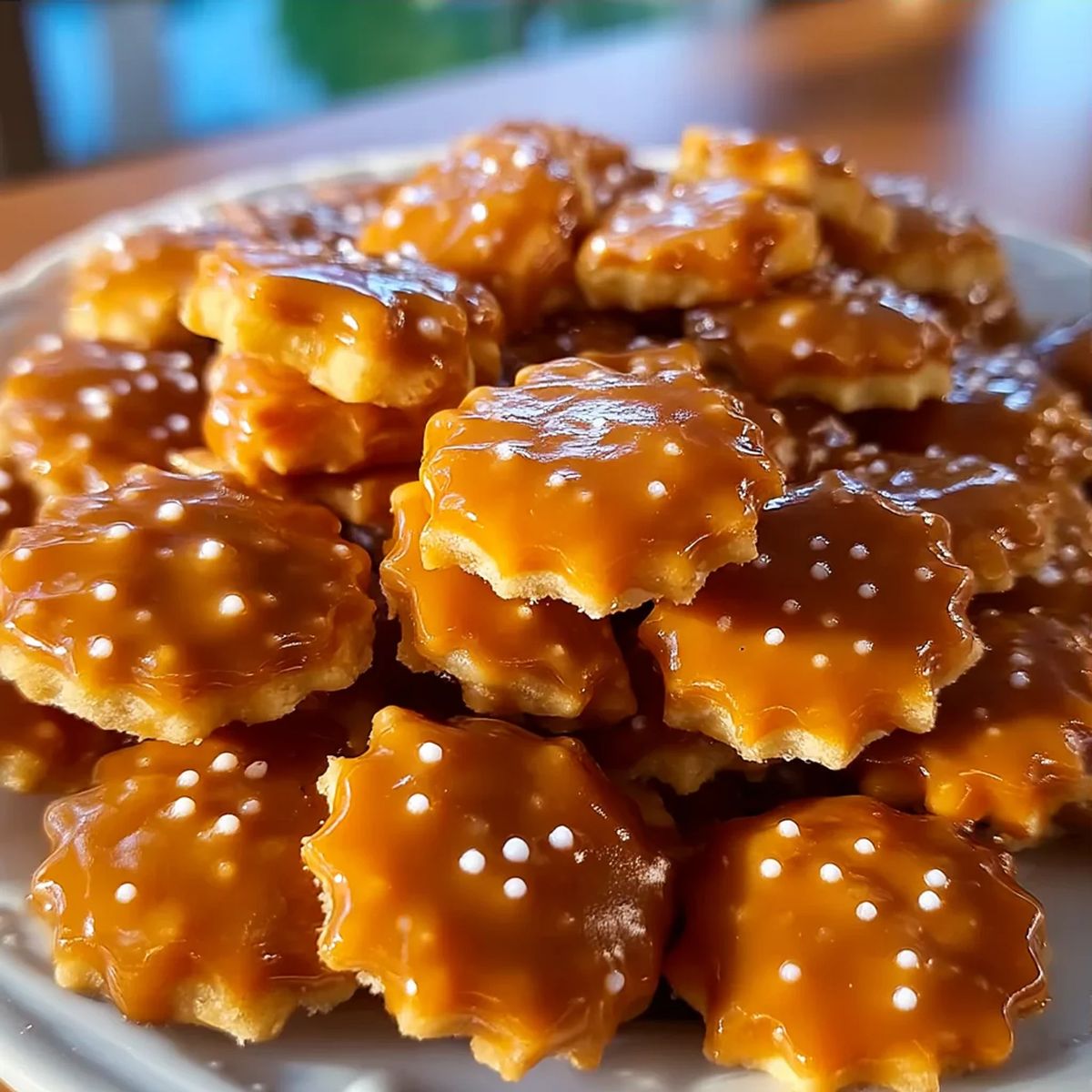 Gooey Salted Caramel Cracker Bites