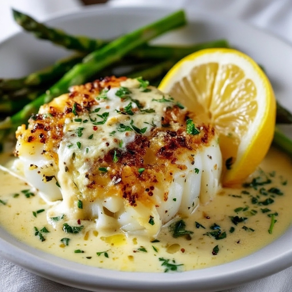 Tasty Baked Cod In Coconut Lemon Cream Sauce