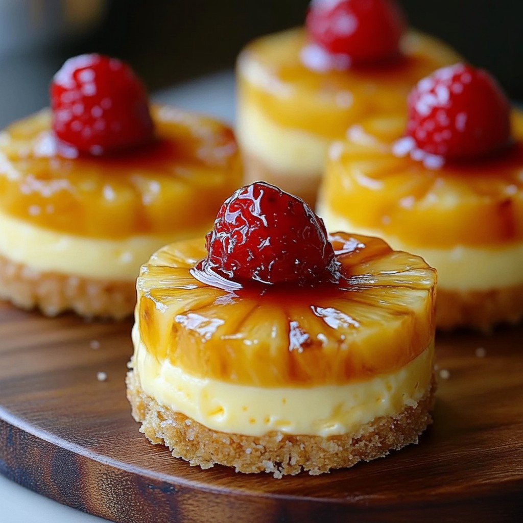 Mini Pineapple Upside-Down Cheesecakes