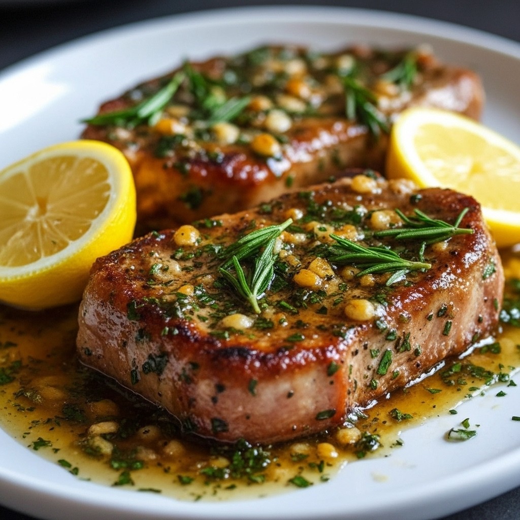 Juicy Sicilian Pork Chops