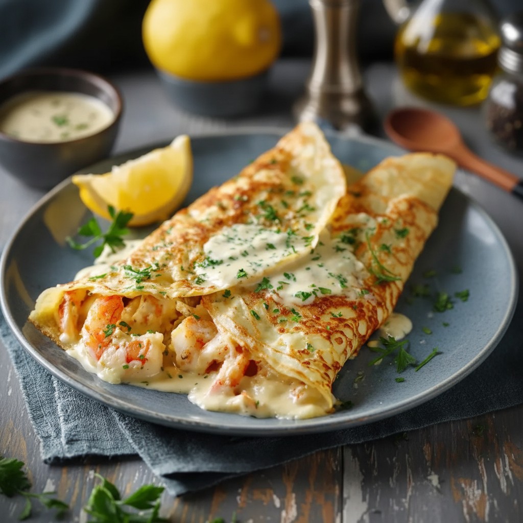 Easy Seafood Crepes With Velvety Béchamel Sauce