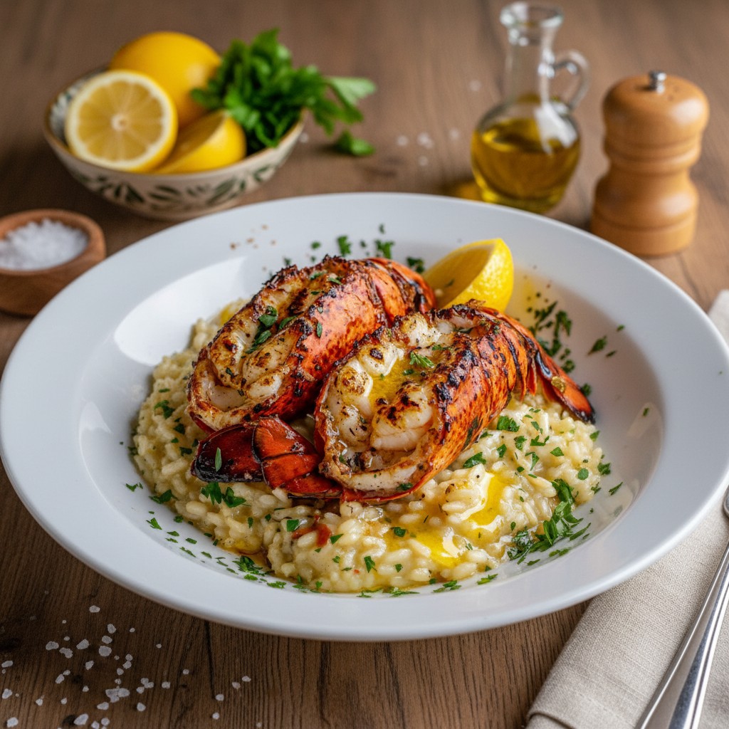 Delightful Lemon Butter Lobster Risotto