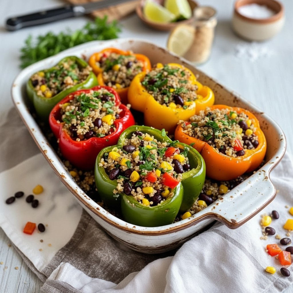 Easy Quinoa Stuffed Peppers