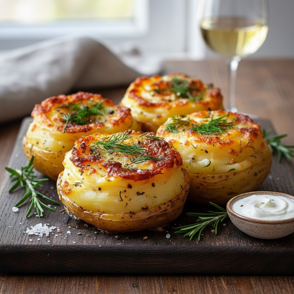Stuffed Mashed Potato Nests