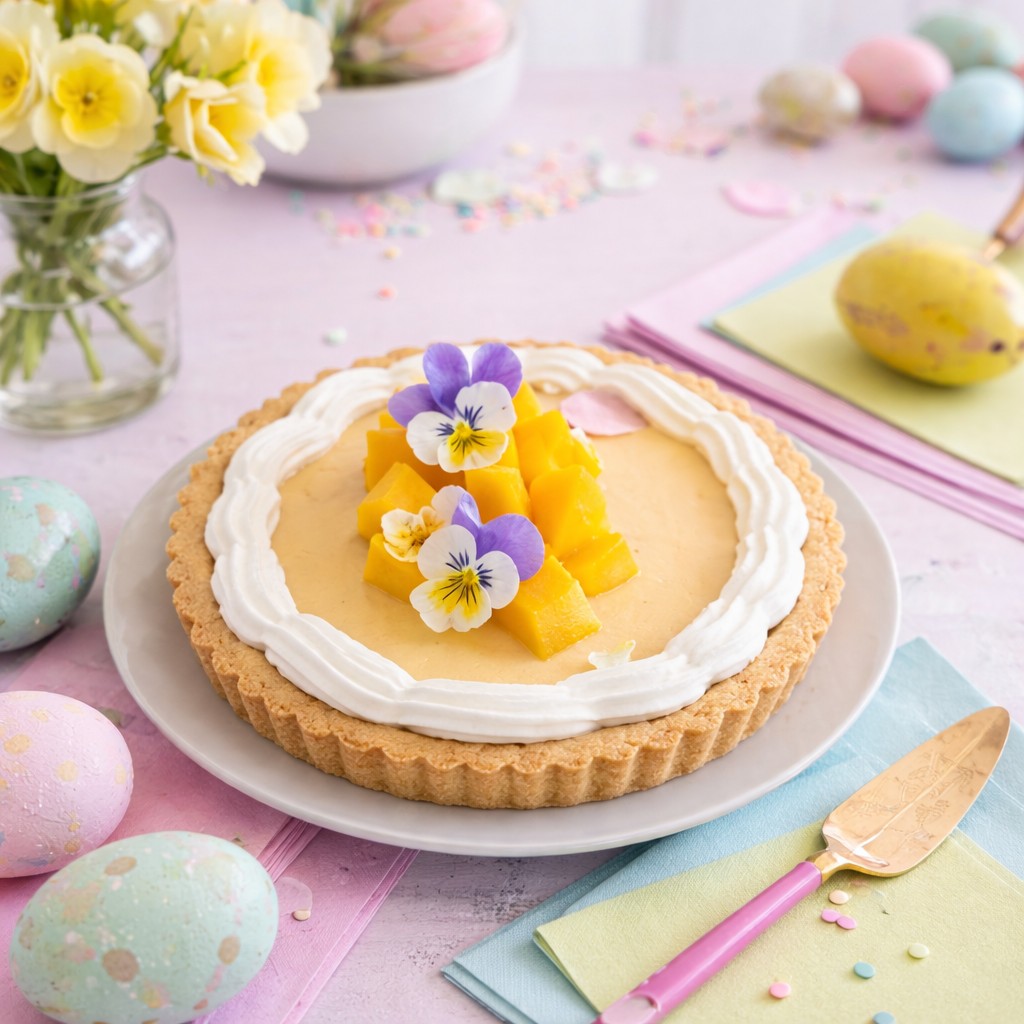 Mango Cream Easter Egg Tart