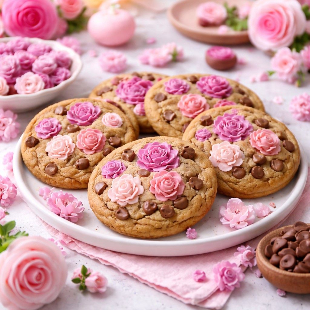 Delicious Rose Chocolate Chip Cookies