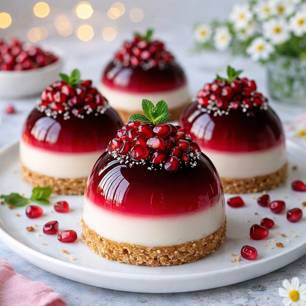 Delightful Pomegranate Mousse Domes