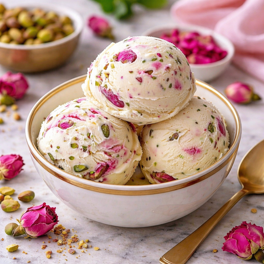 Rose Pistachio Ice Cream
